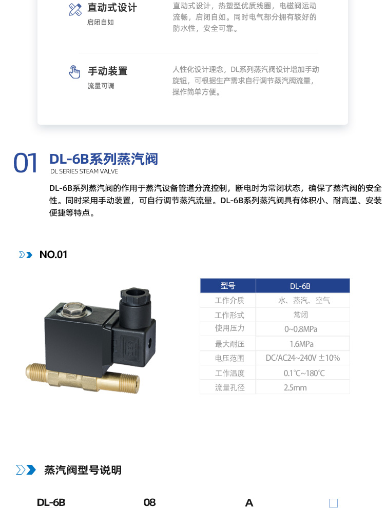 DL-6B二位二通蒸汽阀