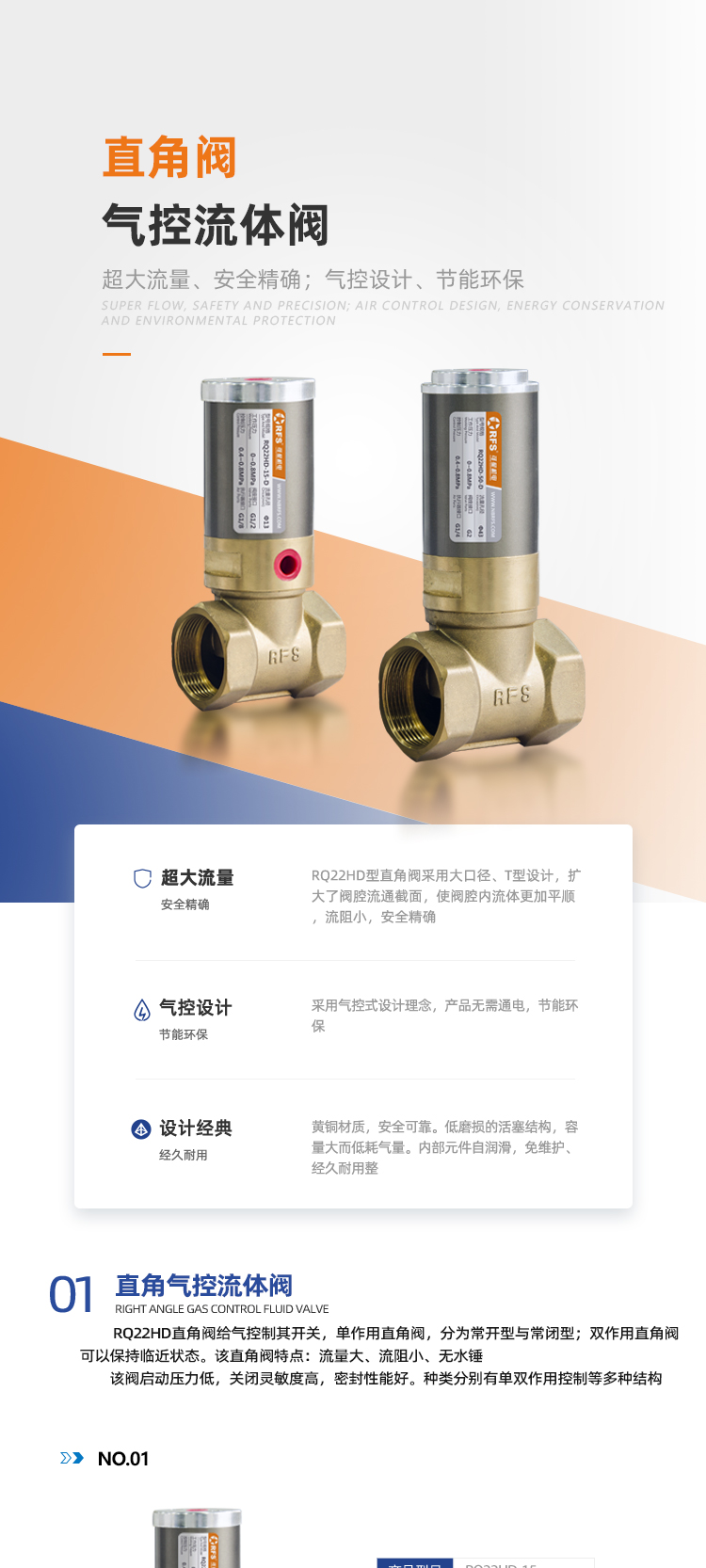 RQ22HD二位二通气控流体直角阀系列