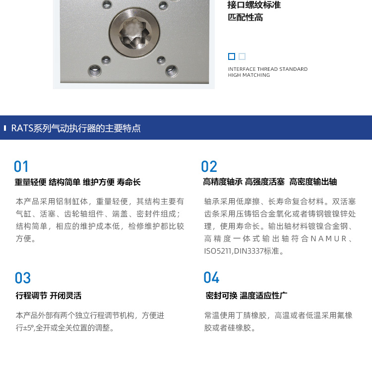 RAT角行程气动执行器