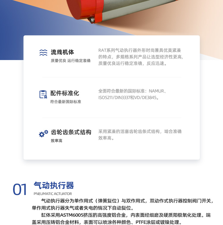 RAT角行程气动执行器