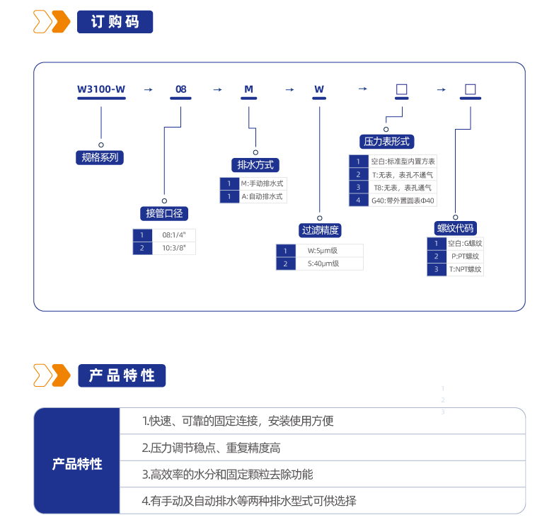 W3100-W可逆流调压过滤器