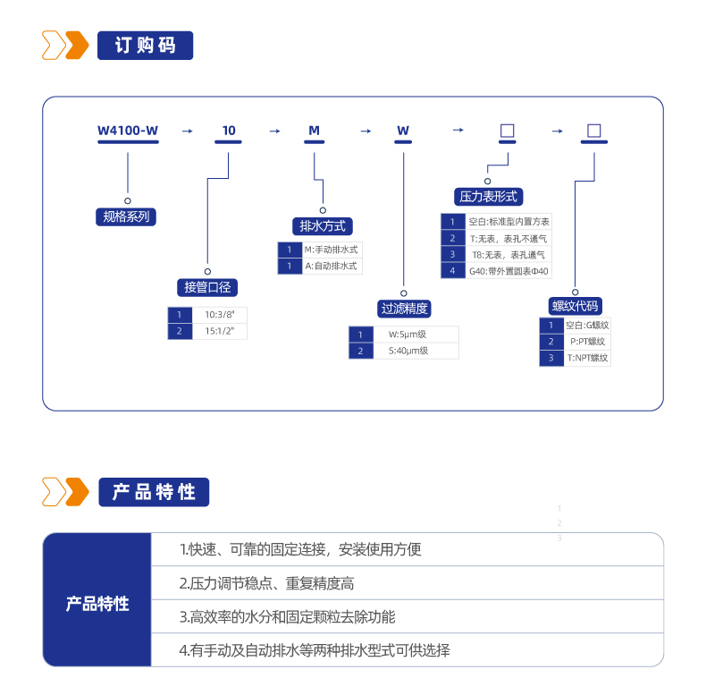 W4100-W可逆流调压过滤器