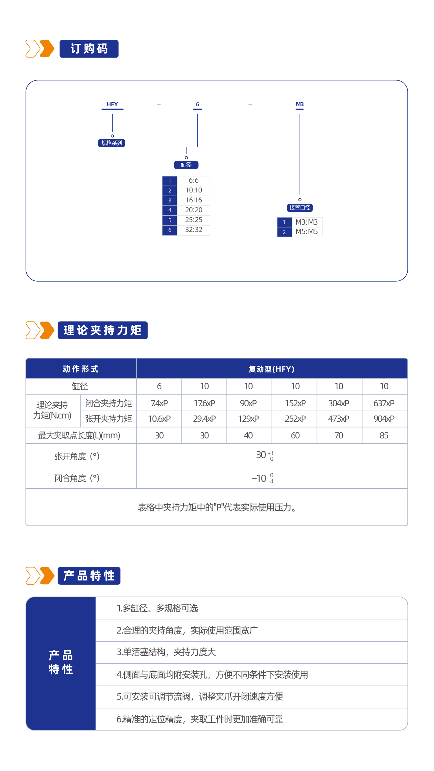 HFY系列气动手指