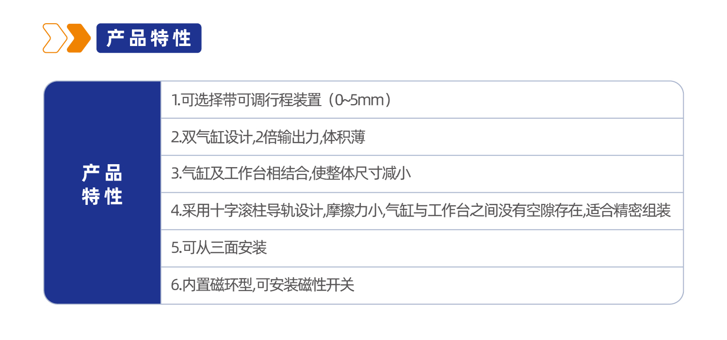 MXS系列双缸型滑台气缸