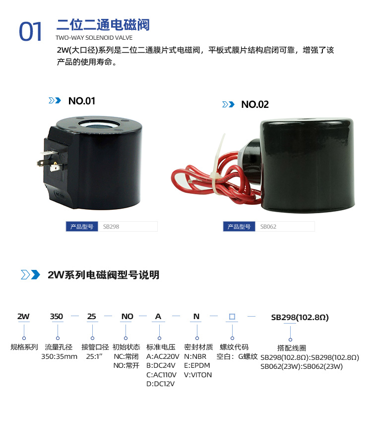2W350膜片式二位二通阀
