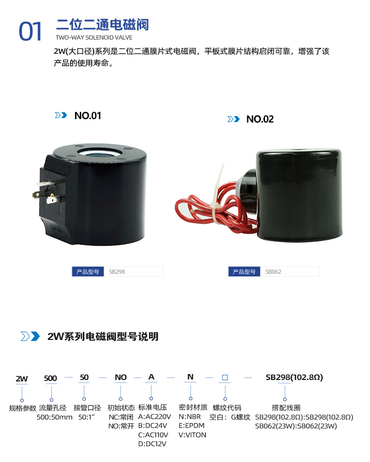 2W500膜片式二位二通阀