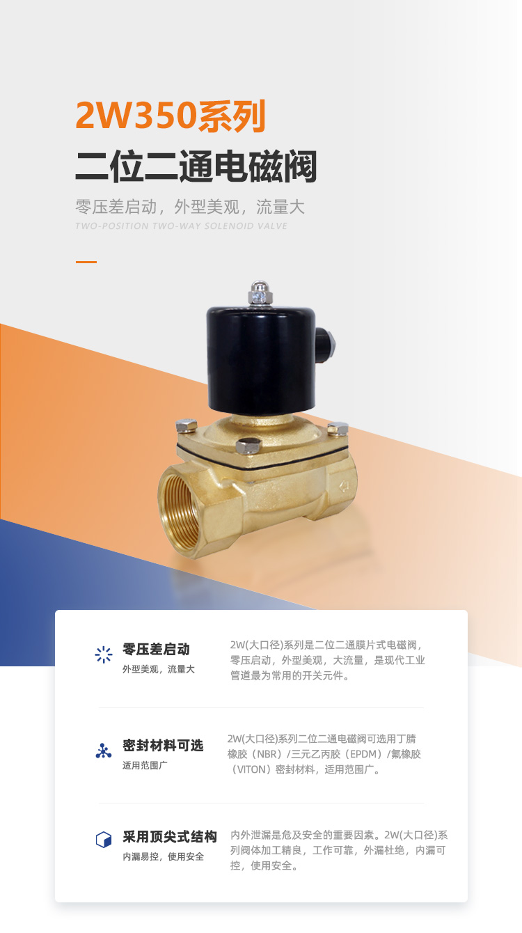 2W350膜片式二位二通阀