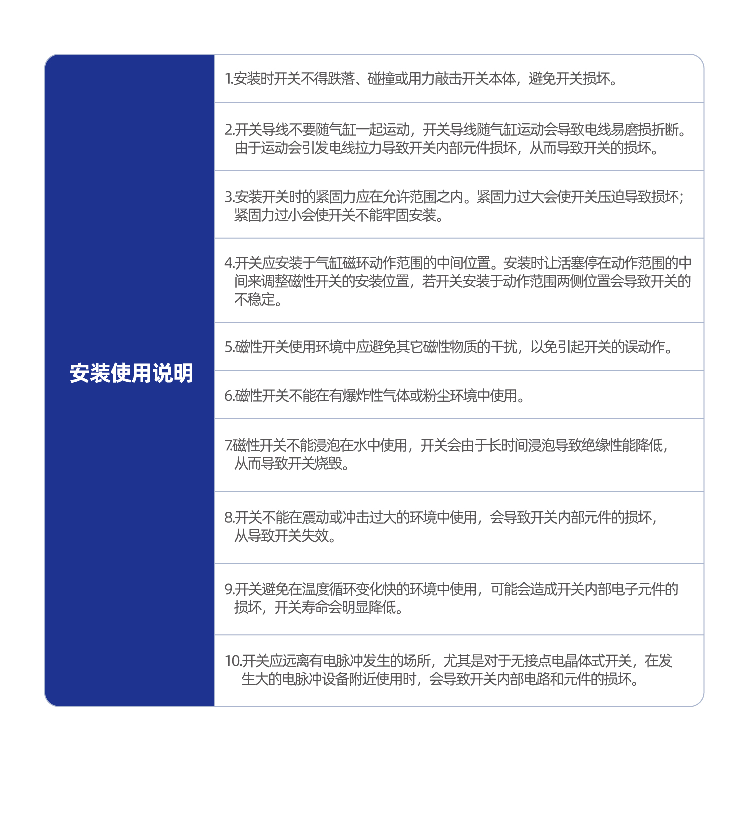 GX-73系列磁性开关