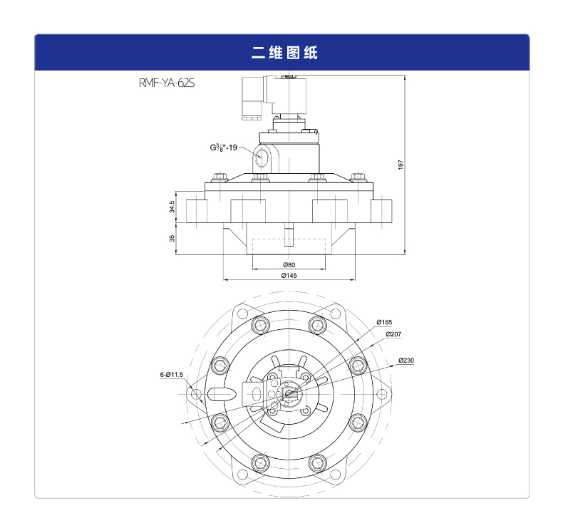 RMF-YA 淹没单插管式电磁脉冲阀
