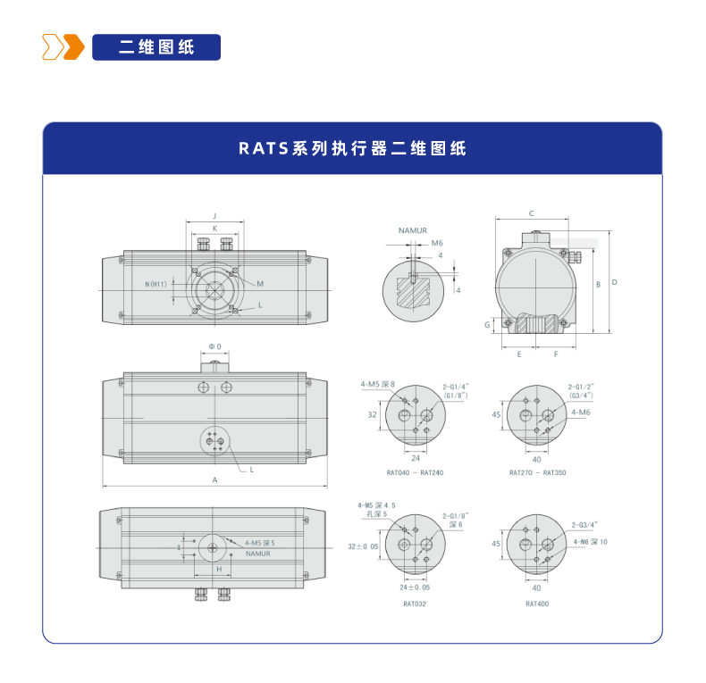 RAT角行程气动执行器