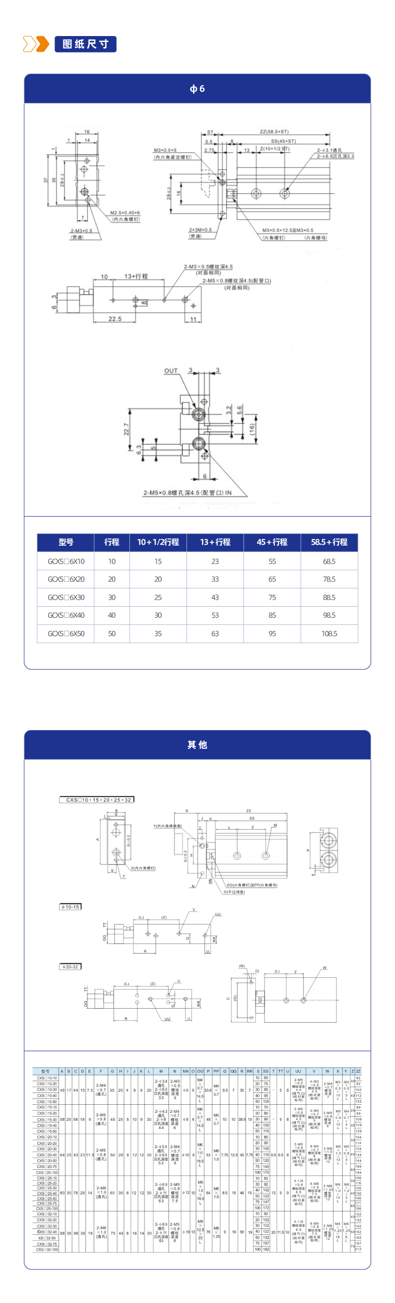 CXS系列双缸气缸(基本型)