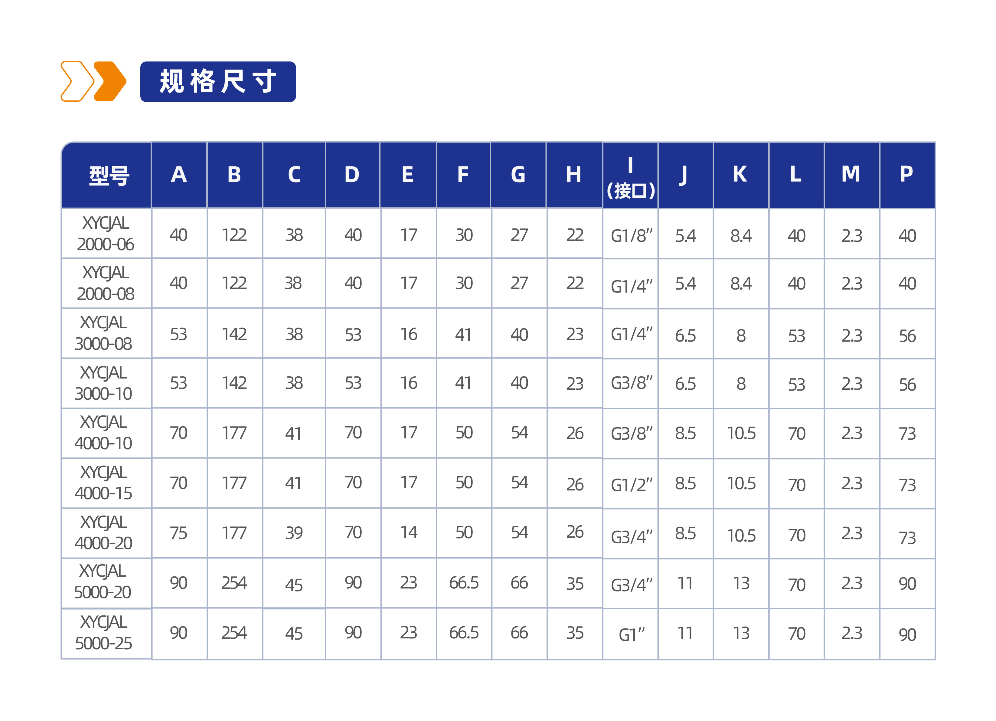 气源处理元件XYCJAL5000油雾器