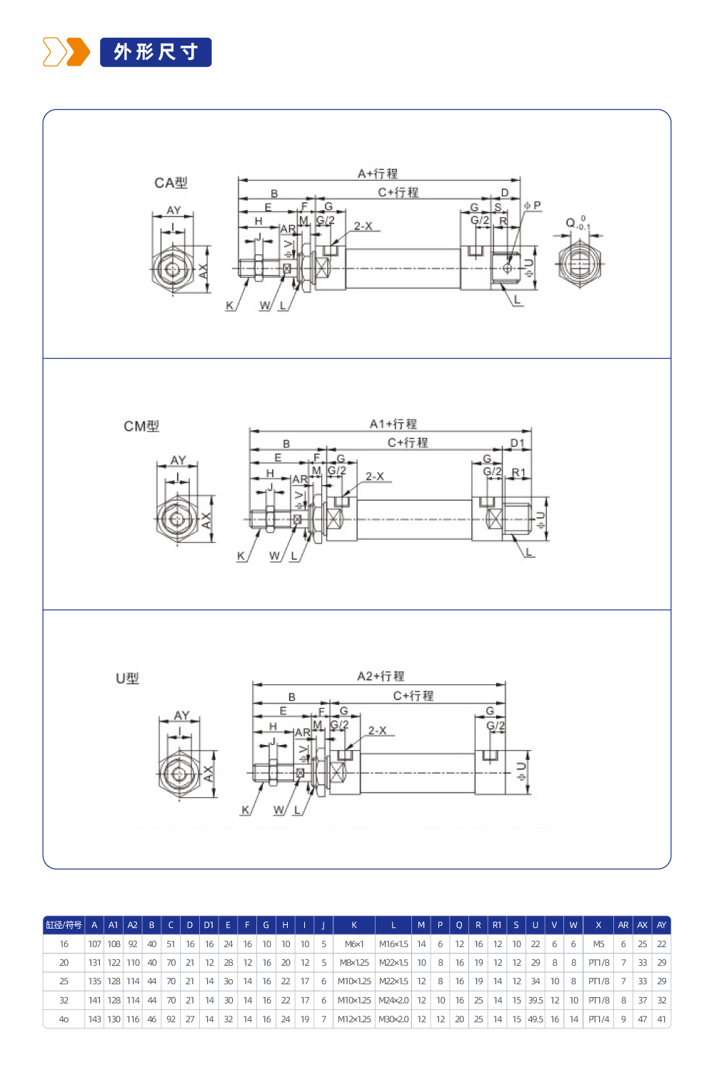 MAL系列铝合金迷你气缸