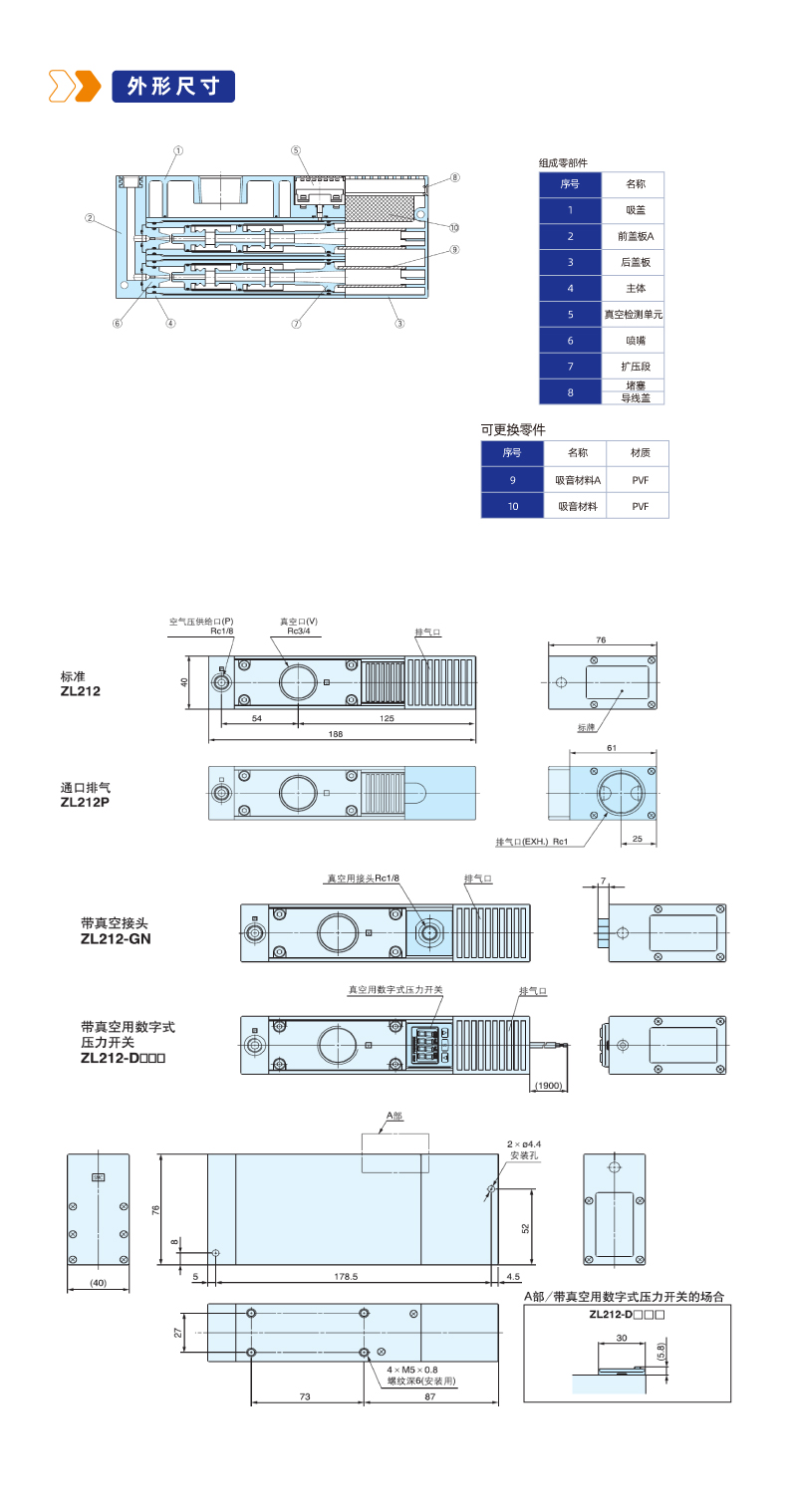 ZL212多级真空发生器
