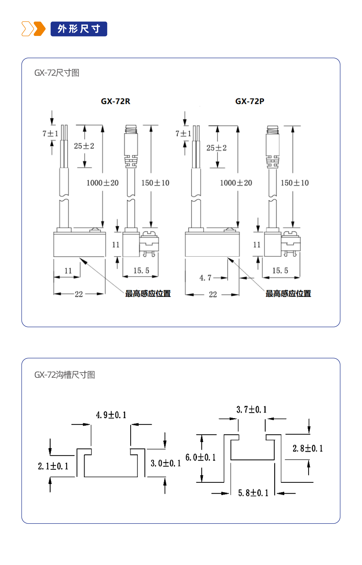GX-72系列磁性开关