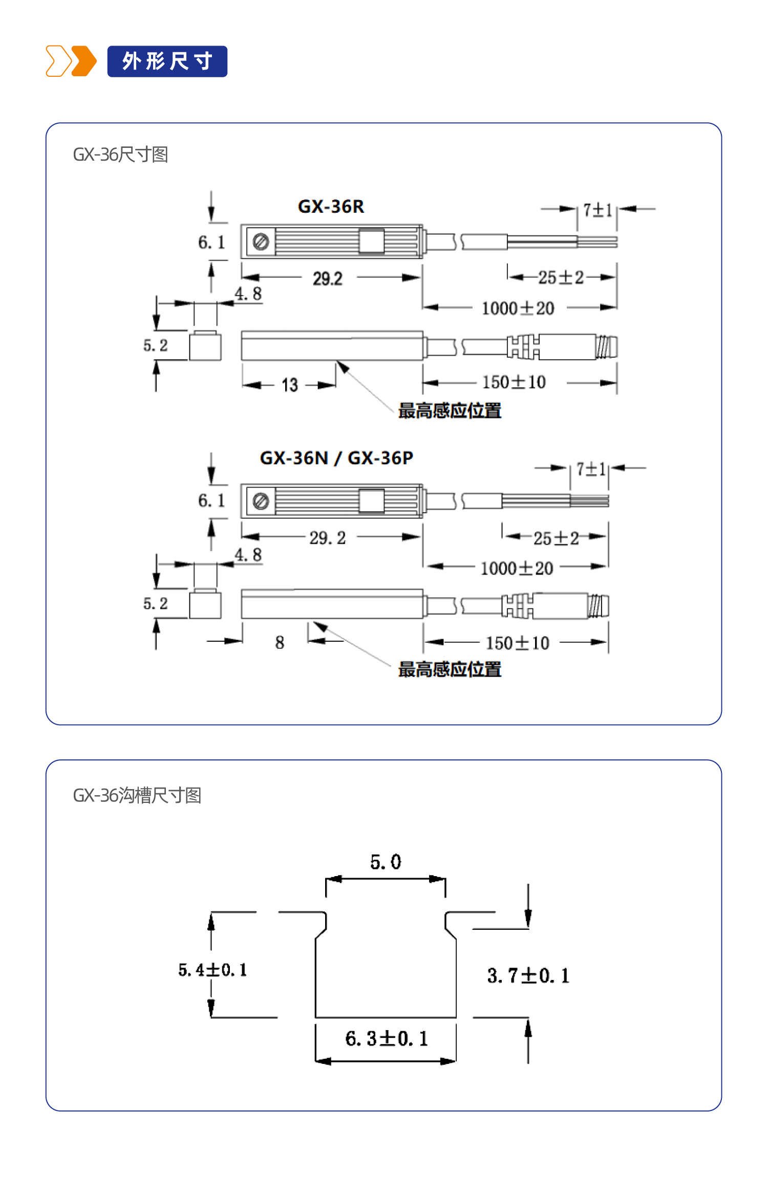 GX-36系列磁性开关