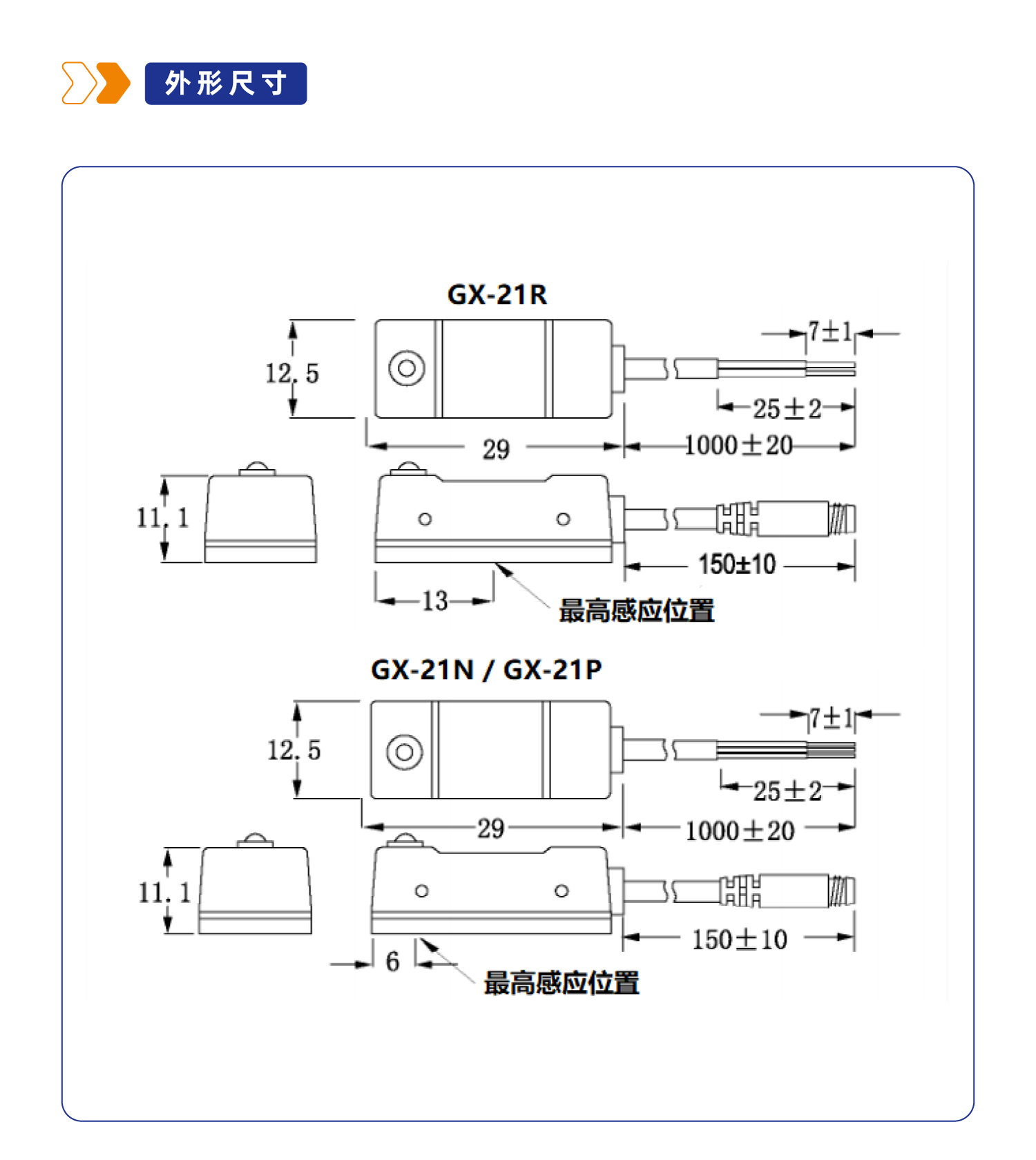 GX-21系列磁性开关