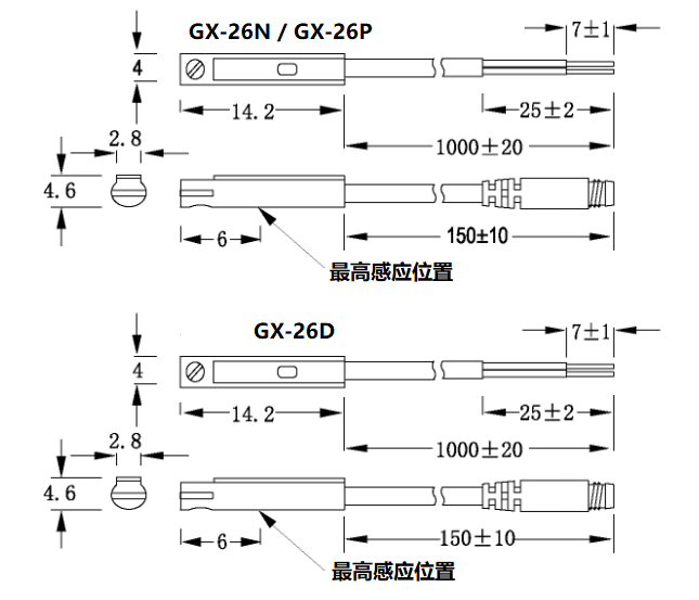 GX-26系列磁性开关