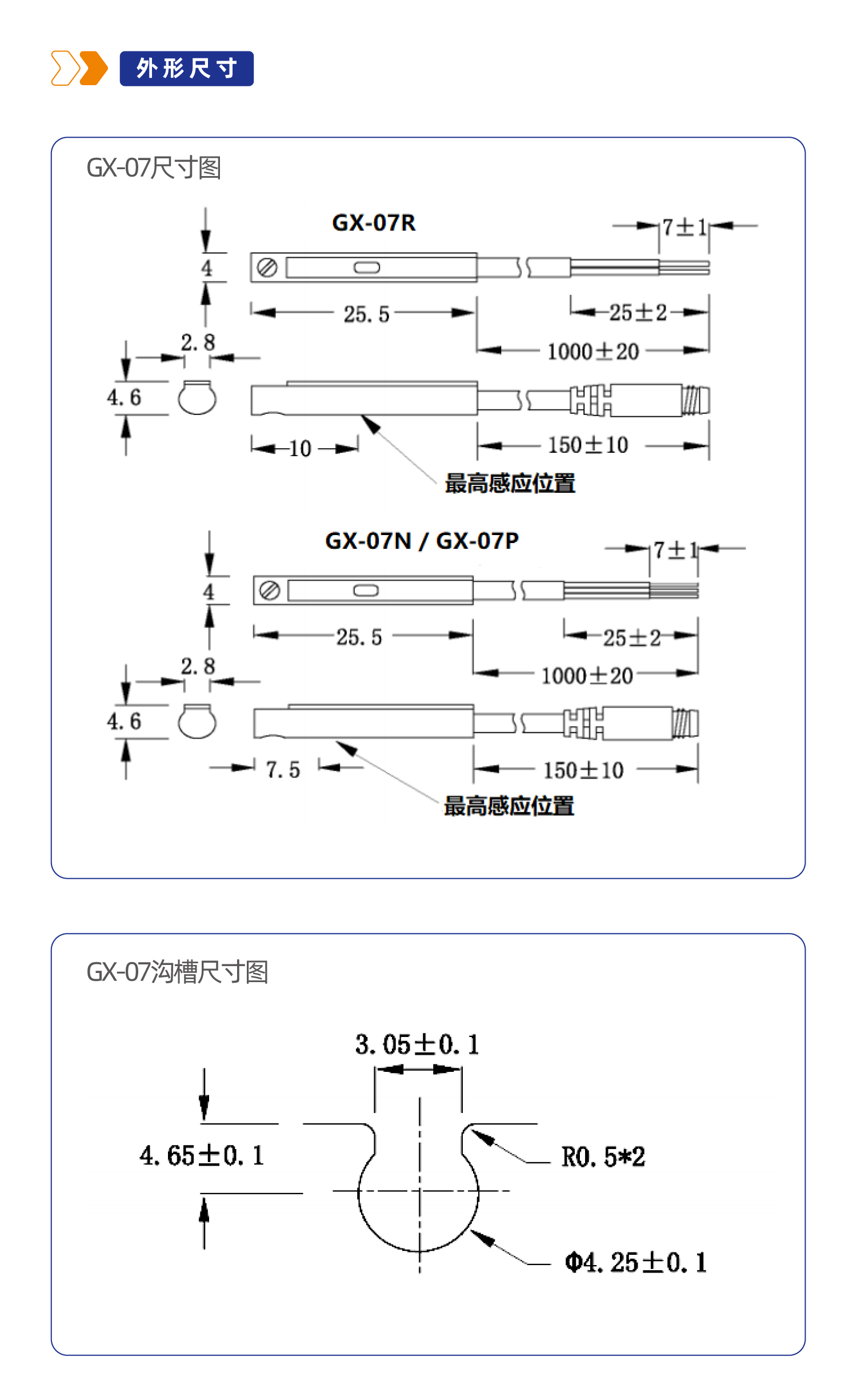 GX-07系列磁性开关