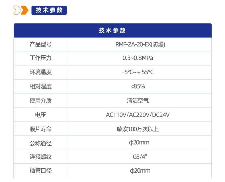 RMF-ZA防爆型直角单插管式电磁脉冲阀
