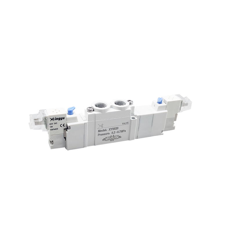 XY5520三位五通双电控中压式管接式低功耗换向阀
